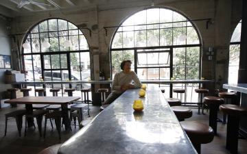 San Francisco restaurant owner sits in empty business